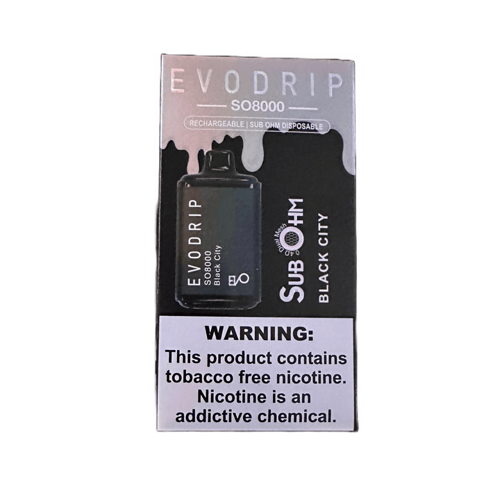 Evo Drip SO8000 3% Evo Bar Disposables Black City / 8000+ / 3% (30mg)