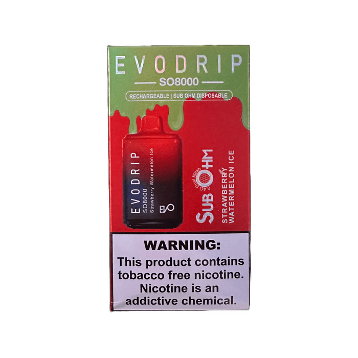 Evo Drip SO8000 3% Evo Bar Disposables Strawberry Watermelon Ice / 8000+ / 3% (30mg)
