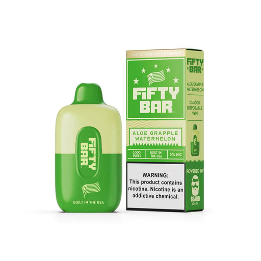 Fifty Bar by Mr. Beard 6500 5% Fifty Bar Disposables Aloe Grapple Watermelon / 6500+ / 5% (50mg)