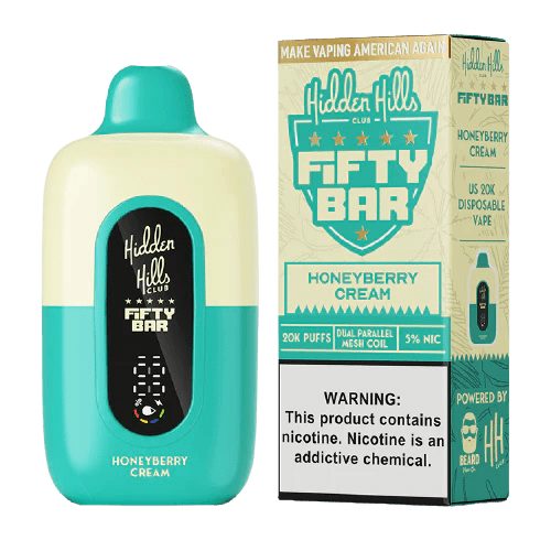 Fifty Bar by Mr. Beard 20000 5% Rechargeable Disposable Fifty Bar Disposables Honeyberry Cream / 20000+ / 5% (50mg)