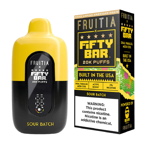 Fifty Bar by Mr. Beard 20000 5% Rechargeable Disposable Fifty Bar Disposables Sour Batch / 20000+ / 5% (50mg)