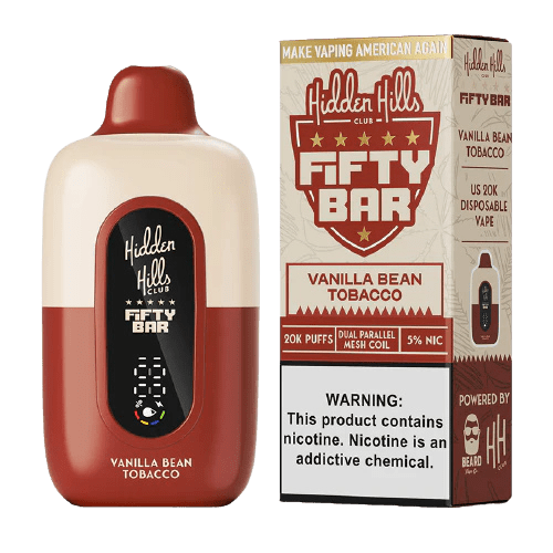 Fifty Bar by Mr. Beard 20000 5% Rechargeable Disposable Fifty Bar Disposables Vanilla Bean Tobacco / 20000+ / 5% (50mg)