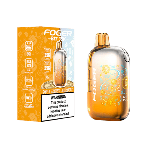 Foger Bit 35K 5% Rechargeable Disposable Foger Disposables Sour Mango Pineapple / 35000+ / 5% (50mg)