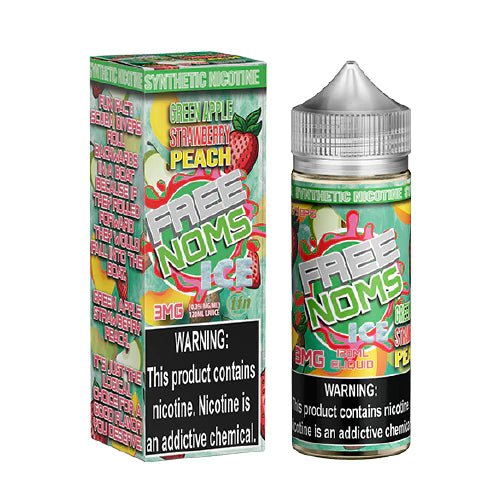 FreeNoms 120mL e-Juice Nomenon e-Liquid Premium e-Liquids Ice Green Apple Strawberry Peach / 3mg / 120mL