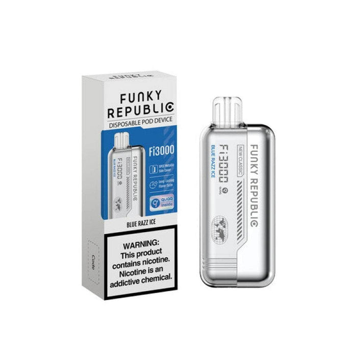 Funky Republic Fi3000 4% (Clearance) EBDesign Disposables Blue Razz Ice / 3000+ / 4% (40mg)