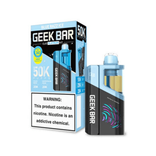 Geek Bar Clio Platinum Kit 50k Disposable Vape Geek Bar Disposables Blue Razz Ice