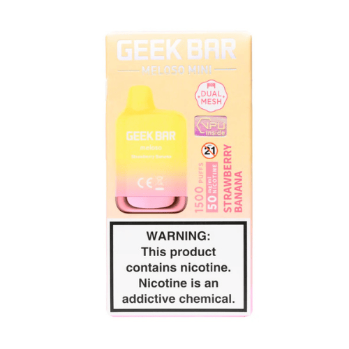 Geek Bar Meloso Mini 1500 5% Disposable Geek Bar Disposables Strawberry Banana / 5% (50mg) / 1500+