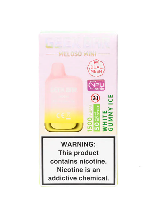 Geek Bar Vape White Gummy Ice GEEKBAR MELOSO MINI 1500 DISPOSABLE IN AURORA CO AT QUICK Geek Bar Vape White Gummy Ice GEEKBAR MELOSO MINI 1500 DISPOSABLE IN AURORA CO AT QUICK