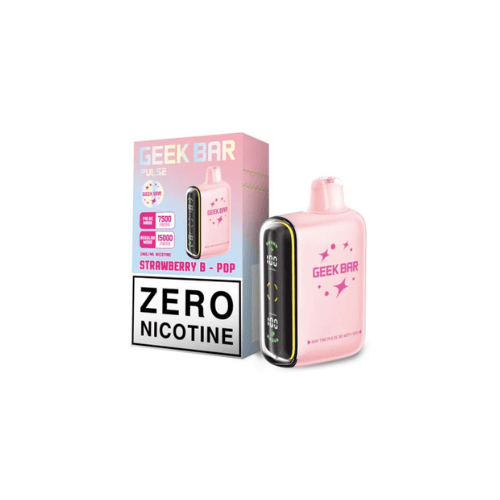 Geek Bar Pulse 15000 0% Nicotine Free Geek Bar Disposables Strawberry B-Pop / 0% (0mg) / 15000+