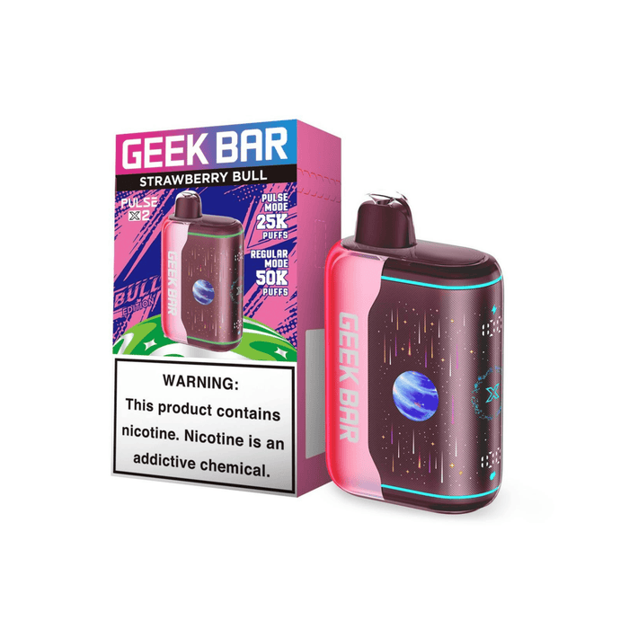 Geek Bar Pulse X 2 50k Disposable Vape Geek Bar Disposables Strawberry Bull
