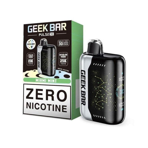 Geek Bar Pulse X 25000 0% Nicotine Free Geek Bar Disposables Miami Mint / 0% (0mg) / 25000+