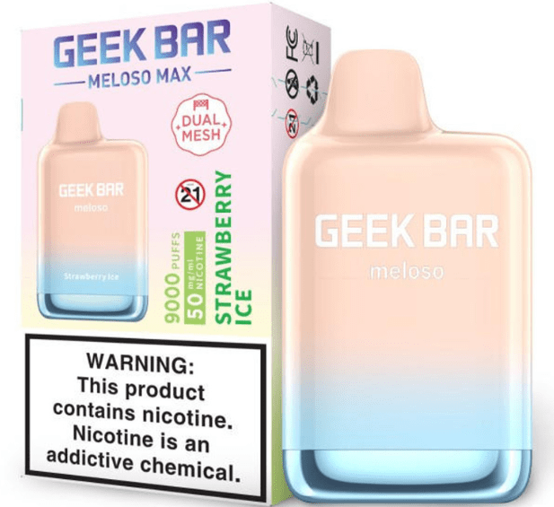 Geek Bar Meloso Max 9000 5% Geek Bar Disposables Strawberry Ice / 5% / 9000+