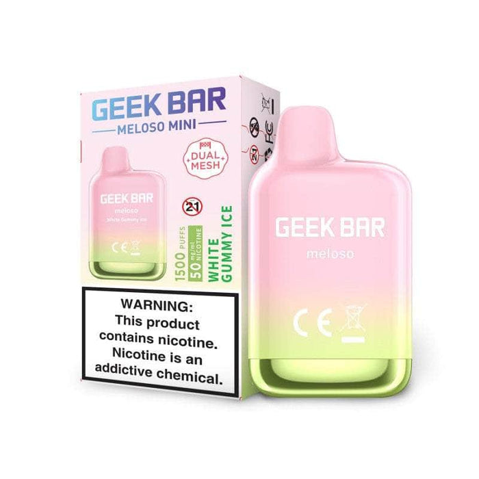Geek Bar Meloso Mini 1500 5% Geek Bar Disposables White Gummy Ice / 5% / 1500+