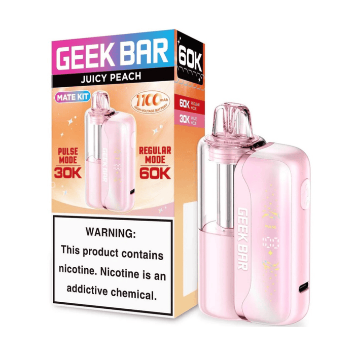 Geek Bar Mate Kit 60000 5% Rechargeable Disposable Geek Bar Disposables Juicy Peach / 5% (50mg) / 60000+