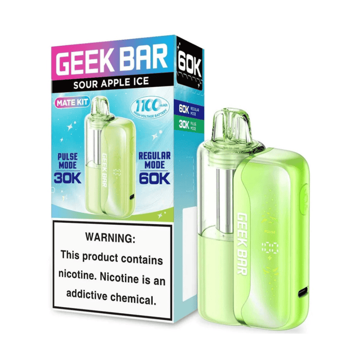 Geek Bar Mate Kit 60000 5% Rechargeable Disposable Geek Bar Disposables Sour Apple Ice / 5% (50mg) / 60000+