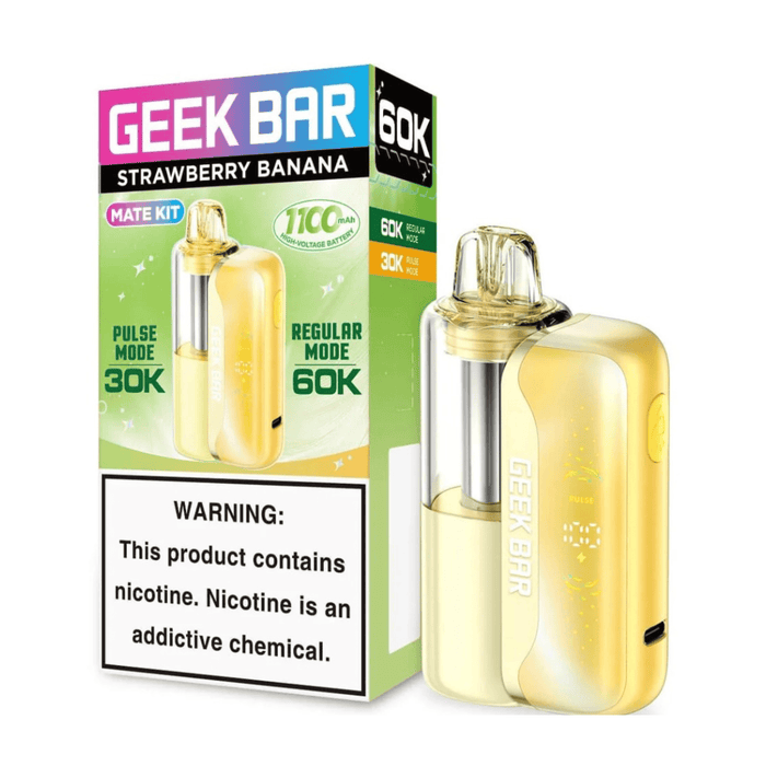 Geek Bar Mate Kit 60000 5% Rechargeable Disposable Geek Bar Disposables Strawberry Banana / 5% (50mg) / 60000+