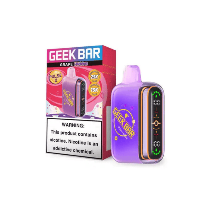 Geek Bar Pulse 2 25000 5% Rechargeable Disposable Geek Bar Disposables Grape Hubba / 5% (50mg) / 25000+