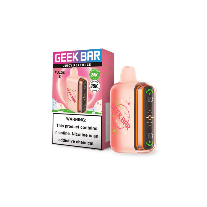 Geek Bar Pulse 2 25000 5% Rechargeable Disposable Geek Bar Disposables Juicy Peach Ice / 5% (50mg) / 25000+