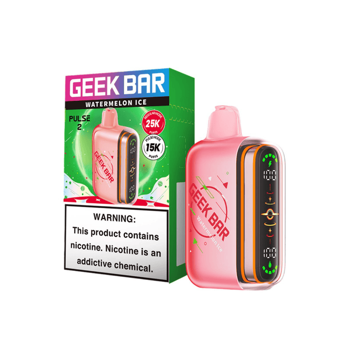 Geek Bar Pulse 2 25000 5% Rechargeable Disposable Geek Bar Disposables Watermelon Ice / 5% (50mg) / 25000+