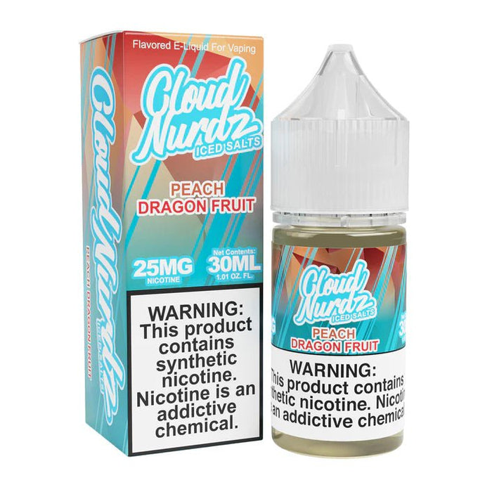 Cloud Nurdz Iced Salt 30mL Cloud Nurdz Nicotine Salt Premiums Iced Peach Dragon Fruit / 25mg