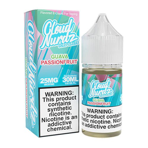 Cloud Nurdz Iced Salt 30mL Cloud Nurdz Nicotine Salt Premiums Iced Guava Passionfruit / 25mg