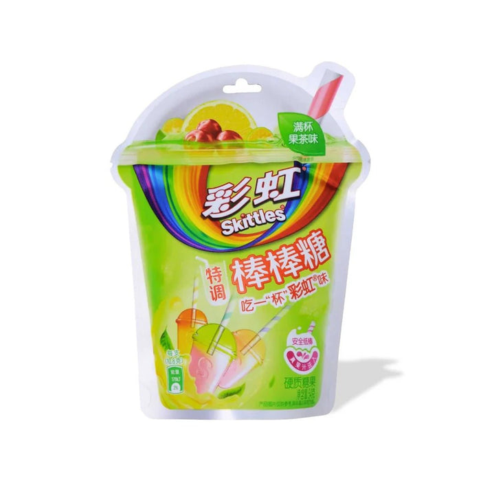 Imported Candy Various Snacks & Beverages Skittles Lollipop Special Pop Tea Flavor (8pk) (China)