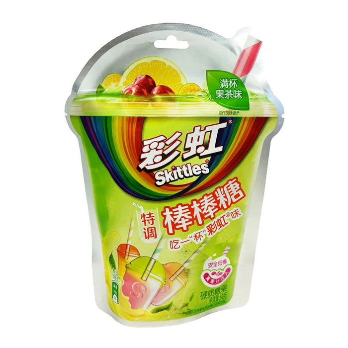 Imported Candy Various Snacks & Beverages Skittles Lollipops Fruit Tea Flavor (8pk) (China)