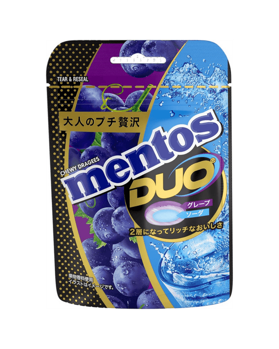 Imported Candy Various Snacks & Beverages Mentos Duo Grape and Ramune (Japan)