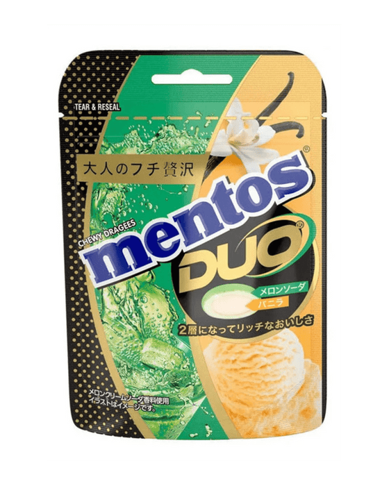 Imported Candy Various Snacks & Beverages Mentos Duo Melon Soda and Vanilla Ice Cream (Japan)