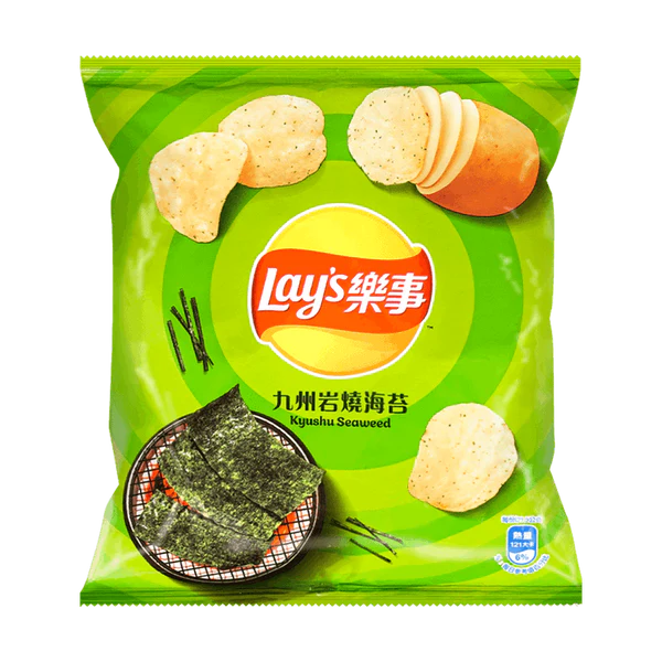 Imported Chips Frito-Lay Snacks & Beverages Lays Chips Kyushu Seaweed Flavor (Taiwan)