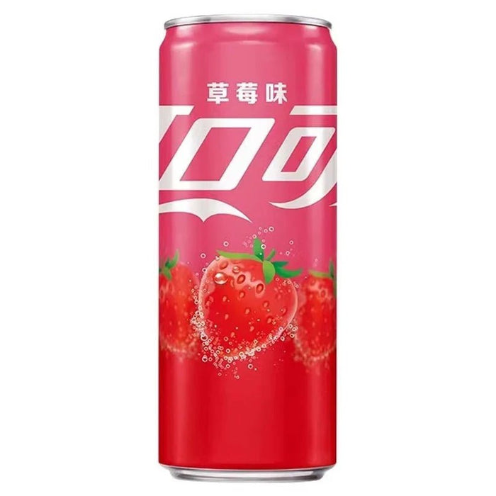 Imported Drinks none Snacks & Beverages Coca Cola Strawberry Can 330mL (China)