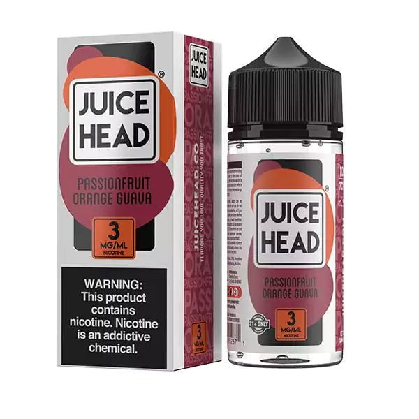 Juice Head 100mL Juice Head Premium e-Liquids Passionfruit Orange Guava Juice Head / 3mg / 100mL