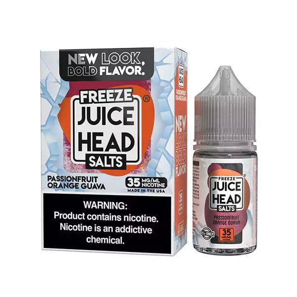 Juice Head Freeze Salt 30mL Juice Head Nicotine Salt Premiums Passionfruit Orange Guava Freeze / 35mg / 30mL