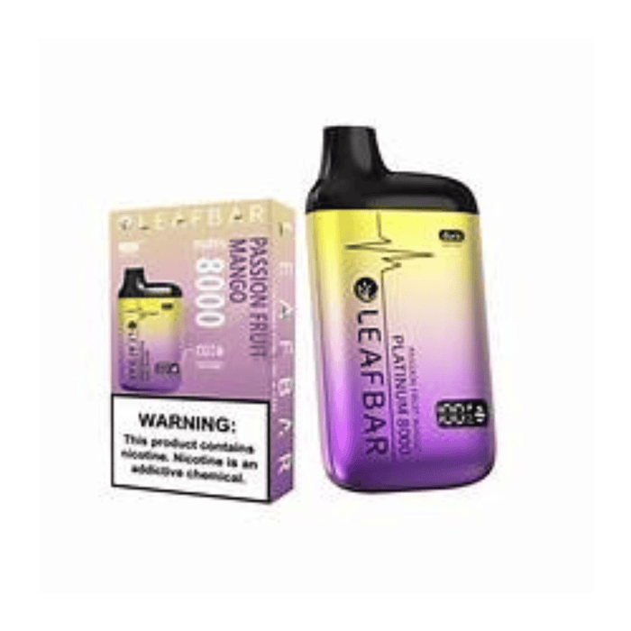 Leafbar 8000 2% Nicotine Rechargeable Disposable Leafbar Disposables Passion Fruit Mango