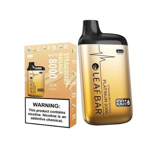 Leafbar 8000 2% Nicotine Rechargeable Disposable Quick Clouds Strawberry Banana