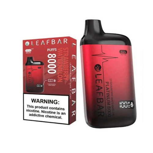 Leafbar 8000 2% Nicotine Rechargeable Disposable Quick Clouds Strawberry Watermelon