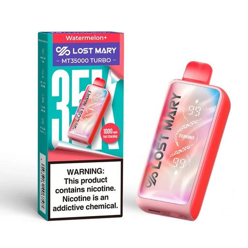 Lost Mary MT35000 Turbo 2% Rechargeable Disposable Lost Mary Disposables Watermelon+ / 35000+ / 2% (20mg)