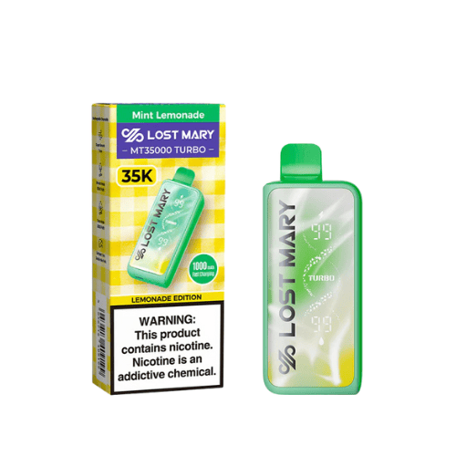 Lost Mary MT35000 Turbo 5% Rechargeable Disposable Lost Mary Disposables Mint Lemonade / 35000+ / 5% (50mg)