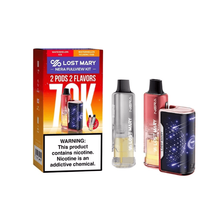 Lost Mary Nera Full View Kit 70K 5% Rechargeable Disposable Lost Mary Disposables Watermelon Fcuking Fab/ Watermelon Ice / 70000+ / 5% (50mg)