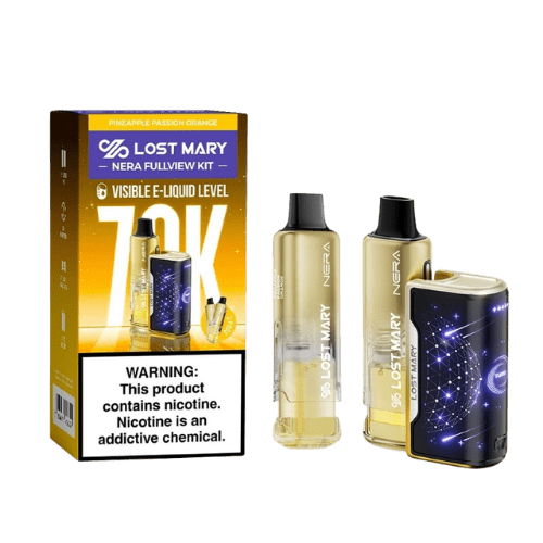 Lost Mary Nera Full View Kit 70K 5% Rechargeable Disposable Lost Mary Disposables