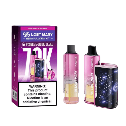 Lost Mary Nera Full View Kit 70K 5% Rechargeable Disposable Lost Mary Disposables Dragon Strawnana / 35000+ / 5% (50mg)