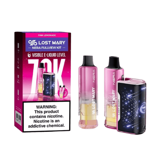 Lost Mary Nera Full View Kit 70K 5% Rechargeable Disposable Lost Mary Disposables Pink Lemonade / 35000+ / 5% (50mg)