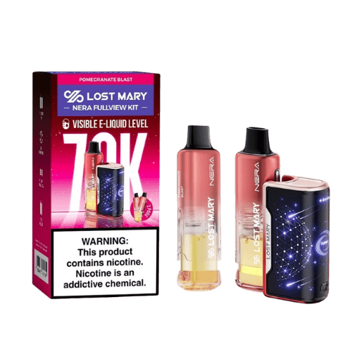 Lost Mary Nera Full View Kit 70K 5% Rechargeable Disposable Lost Mary Disposables Pomegranate Blast / 35000+ / 5% (50mg)