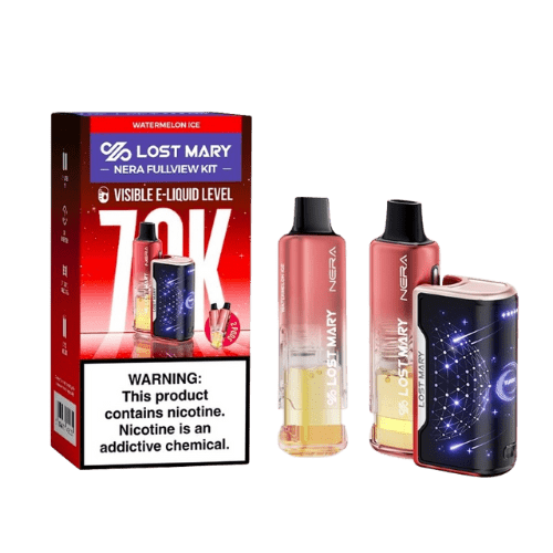 Lost Mary Nera Full View Kit 70K 5% Rechargeable Disposable Lost Mary Disposables Watermelon Ice / 35000+ / 5% (50mg)