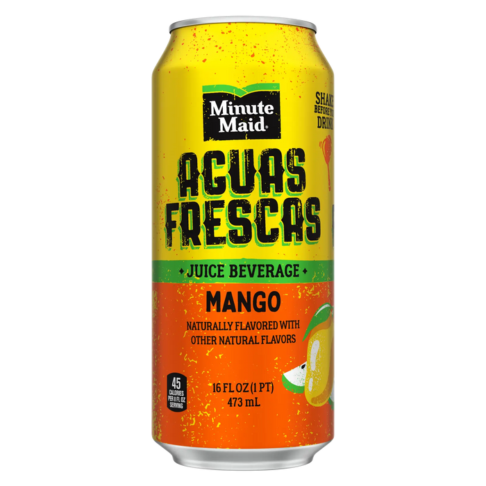 Juices Minute Maid Snacks & Beverages Aguas Frescas Mango 16 oz. can Minute Maid