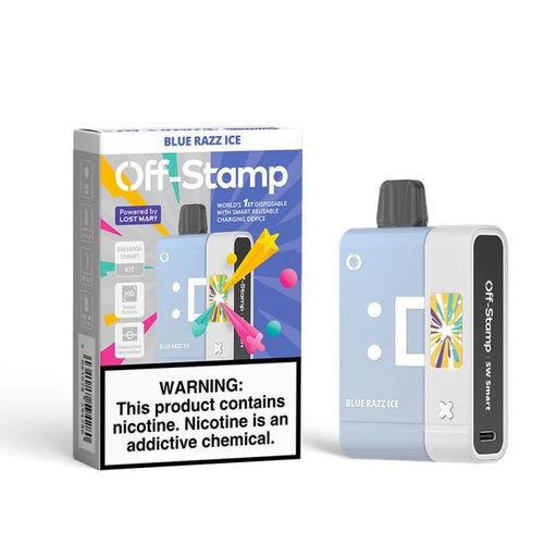 Off-Stamp SW16000 5% Disposable Kit by Lost Mary Lost Mary Disposables Blue Razz Ice / 16000+ / 5% (50mg)