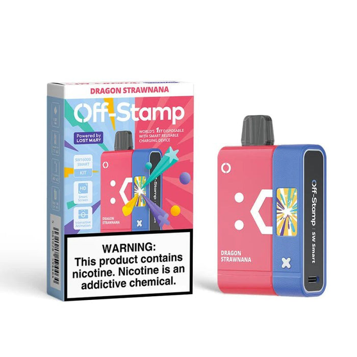 Off-Stamp SW16000 5% Disposable Kit by Lost Mary Lost Mary Disposables Dragon Strawnana / 16000+ / 5% (50mg)