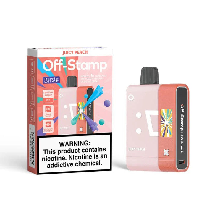 Off-Stamp SW16000 5% Disposable Kit by Lost Mary Lost Mary Disposables Juicy Peach / 16000+ / 5% (50mg)