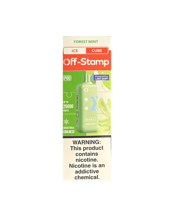 Off-Stamp Ice Cube 25K 5% Disposable Pod Off-Stamp Disposables Forest Mint / 25000+ / 5% (50mg)