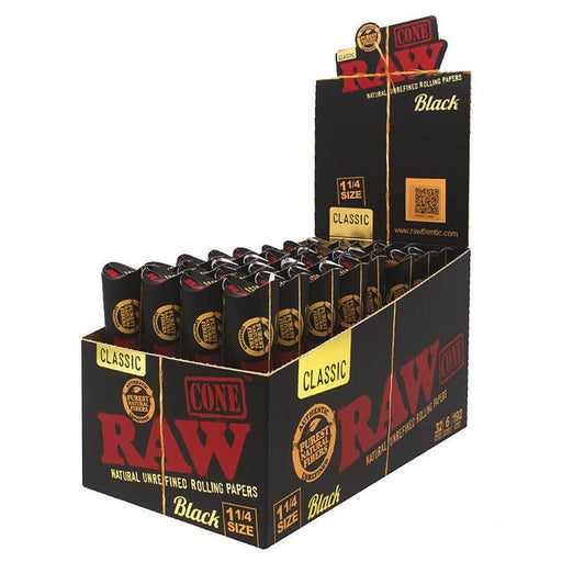 RAW Black Cones RAW Smoking Accessories 1 1/4" Classic